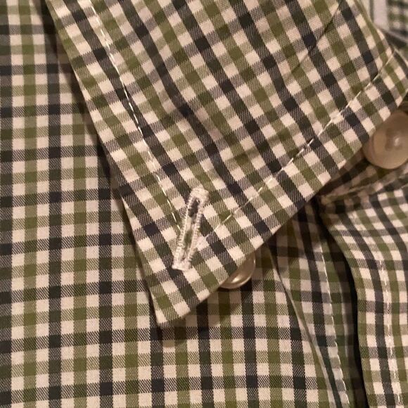 LL Bean Plaid Long Sleeve Button Down Dressy Shirt Size Medium - Picture 8 of 8